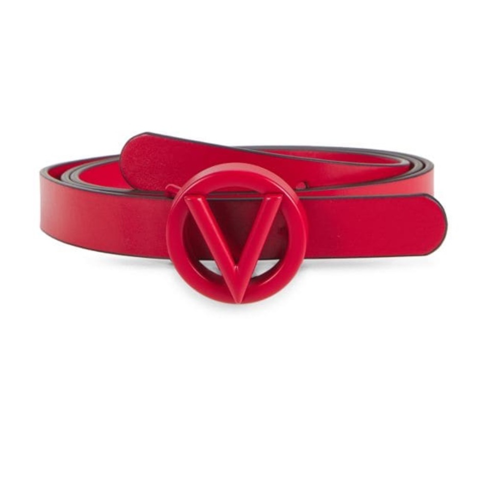 Valentino Red Leather Belt